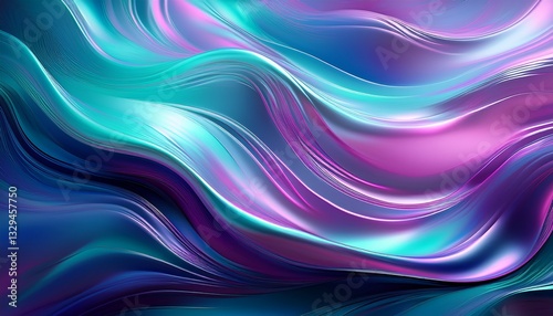 Wallpaper Mural Iridescent gradient with shifting hues of teal, pink, and purple, resembling the smooth, lustrous surface of a pearl, creating a soft, elegant effect.
 Torontodigital.ca