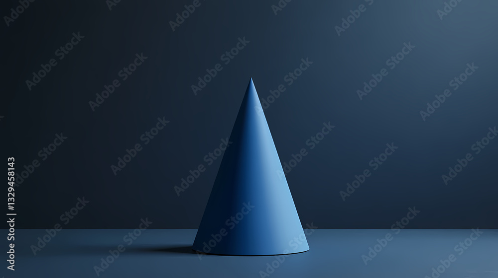 Fototapeta premium Blue Cone in Dark Background