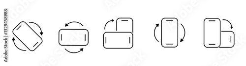 Phone rotation icons showing portrait and landscape orientation adjustments