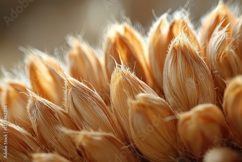 Konstfotografi Close-up of golden wheat spikes capturing the essence of a bountiful harvest dur