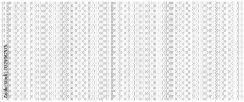 Abstract binary code design on white background creating a pattern