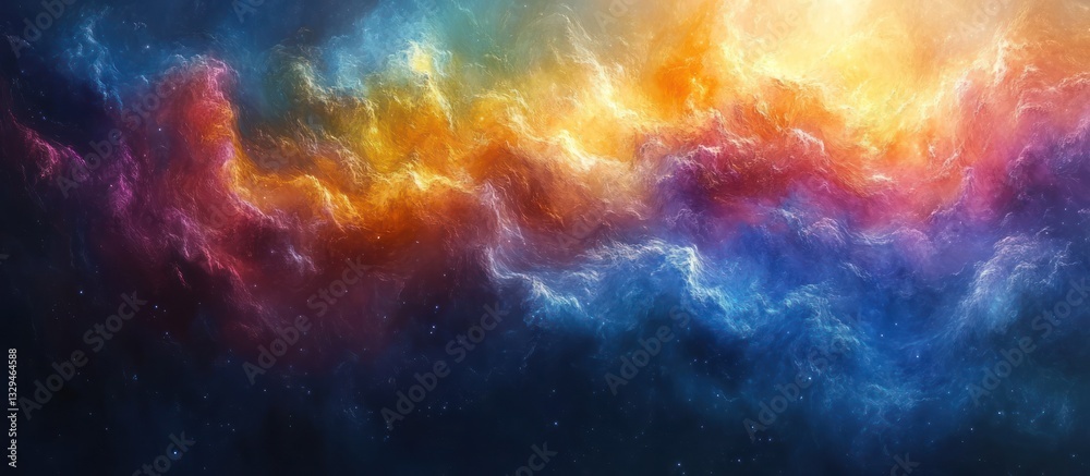 Obraz premium Colorful nebula space cloudscape.
