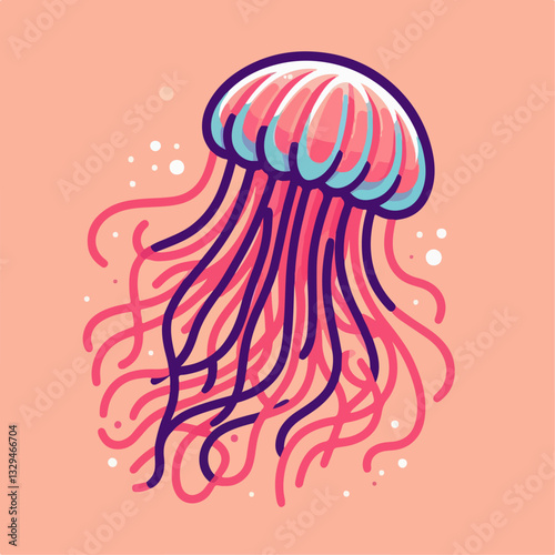 vector illustration of jellyfish