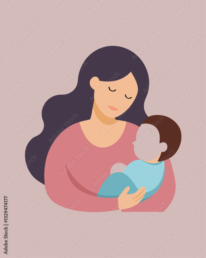 Sweet Mother's Day Slumber: Mom and Baby's Peaceful Nap in Cozy Room Love Rest Home Cute Care Soft Sweet Mother's Day Slumber: Mom and Baby's Peaceful Nap in Cozy Room Love Rest Home Cute Care Soft