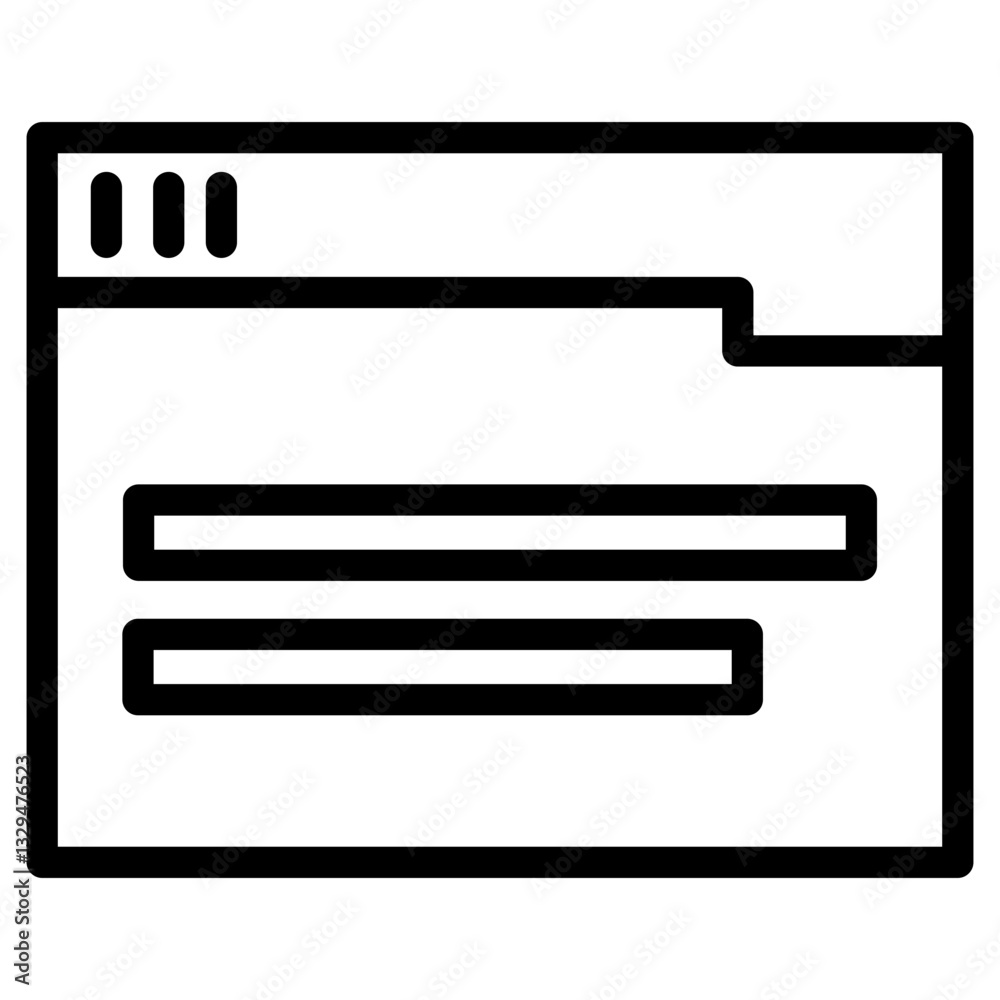 Web Browser Page Line Icon