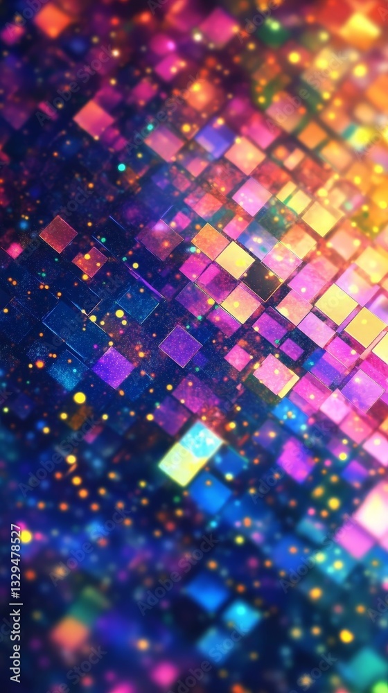 Obraz premium Colorful Pixel Pattern Design