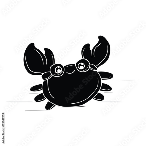 Hand drawing style of crab vector. It is suitable for sea creature icon, sign or symbol.