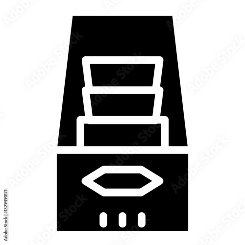 Furniture Cabinet Chest Glyph Icon