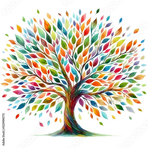 abstract colorful tree