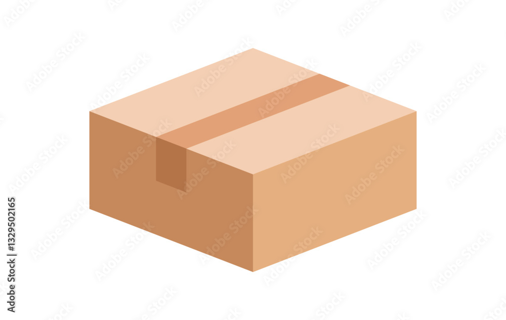 postal parcel box, carton shipping box, brown corrugated box, cardboard postage box for transportation