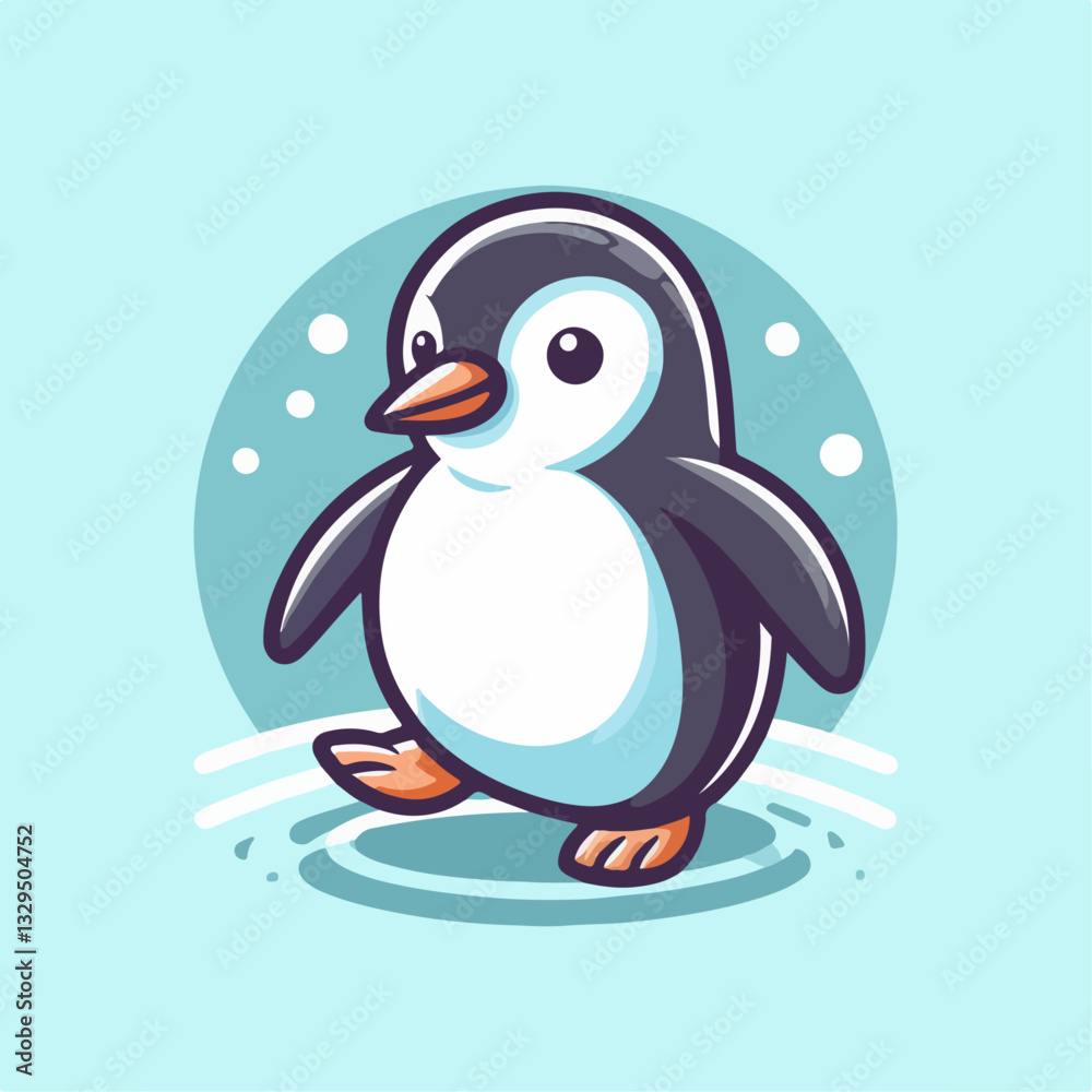 Fototapeta premium penguin on ice