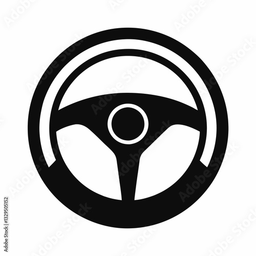 Steering wheel icon vector illustration