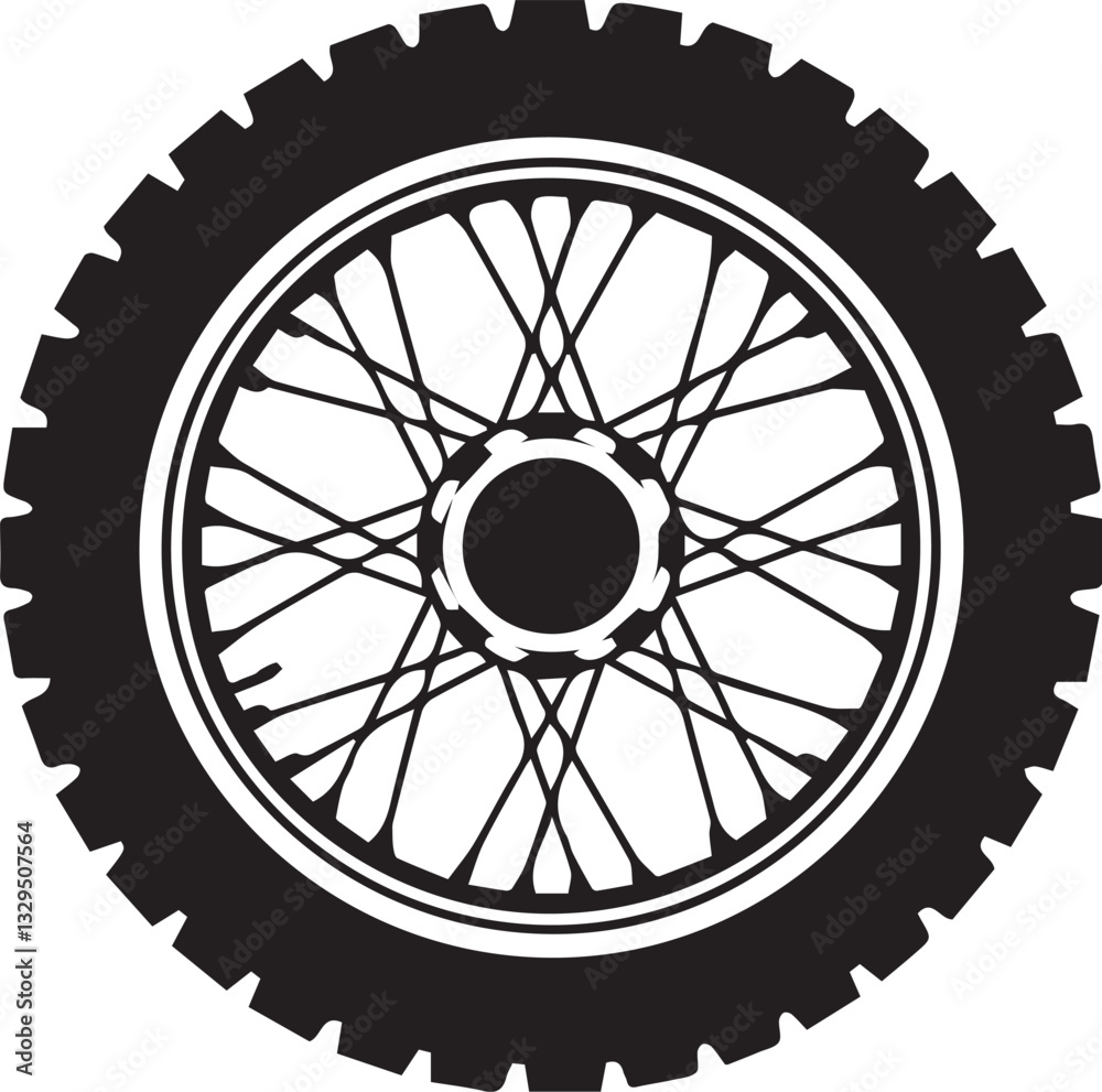 Fototapeta premium vector wheel of a bicycle