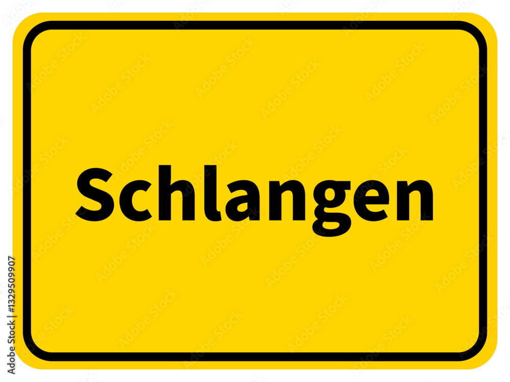 Illustration eines Stadteingangsschildes von Schlangen, einer Gemeinde des Kreises Lippe Illustration eines Stadteingangsschildes von Schlangen, einer Gemeinde des Kreises Lippe