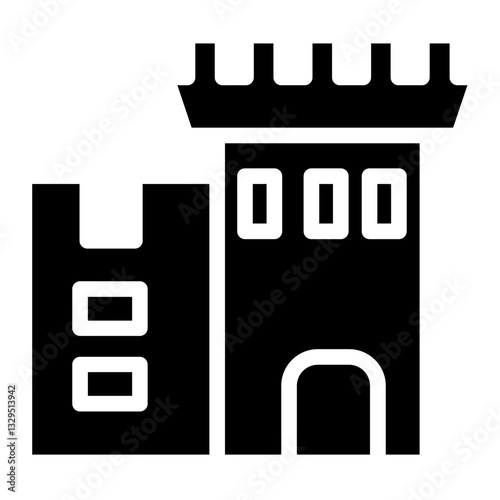 Castle Powis Gardens Glyph Icon