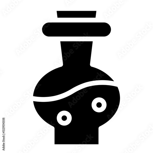 Poison Bottle Skull Glyph Icon