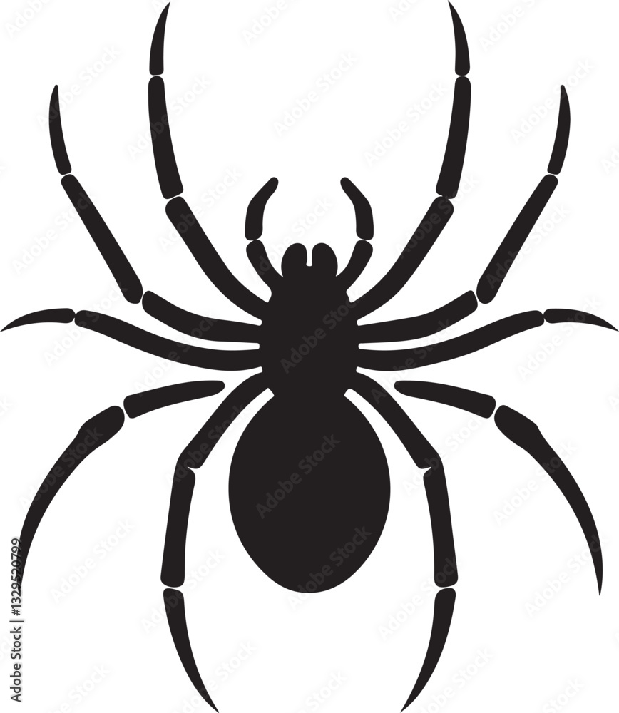 Spider silhouette vector art illustration Spider silhouette vector art illustration