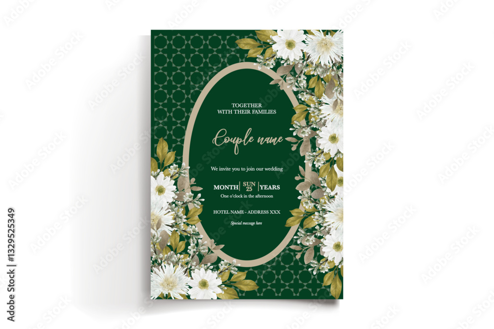 Naklejka premium floral bridal shower invitation templates