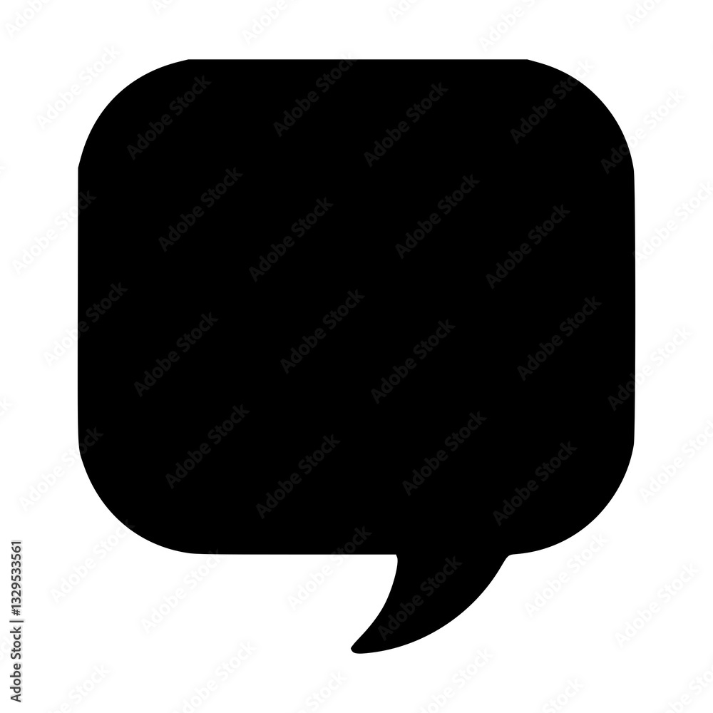 Black vector speech bubble icon on transparent background Black vector speech bubble icon on transparent background
