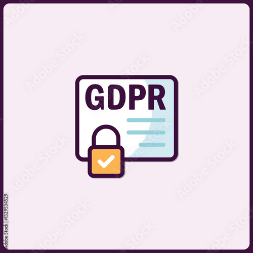 GDPR compliance shield icon signifying data protection and privacy control
