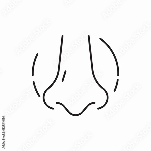 Nose examination health check icon vector sign