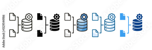Data Integration Icon Set Multiple Style Collection