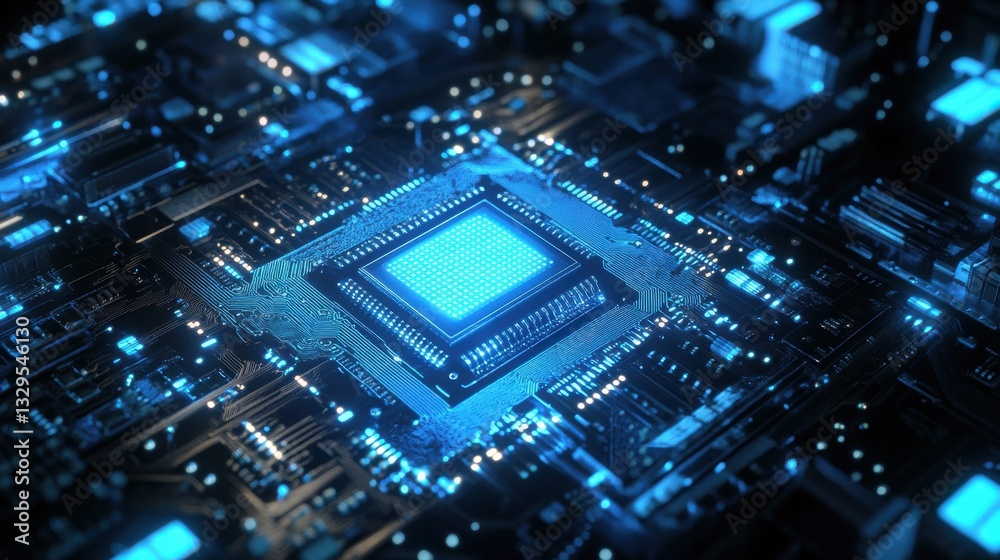 Fototapeta premium Quantum Chip Placed Under Superconducting Magnetic