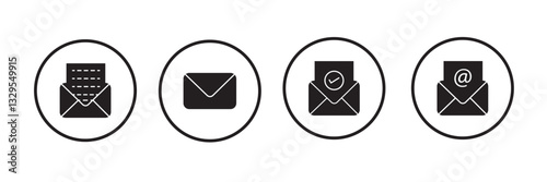 Mail icon vector. email icon vector. E-mail icon. Envelope illustration.
