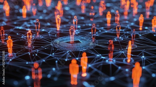 Wallpaper Mural Cyber shield with advanced encryption, placed in a 3D network matrix, highlighting business and personal data protection Torontodigital.ca