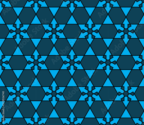 Seamless girih pattern. Girih 6. Traditional Islamic Design. Mosque decoration element. Seamless geometric pattern. Seamless islamic pattern. Background vector illustration. Morocco seamless vector pa