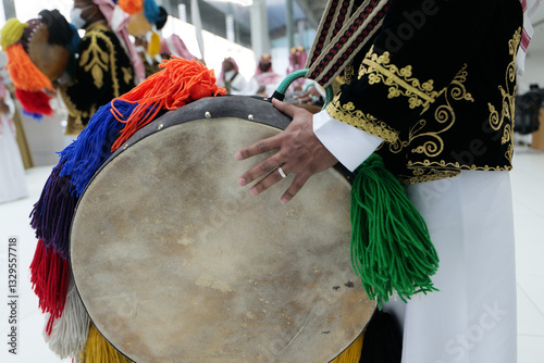 Traditional Saudi Arabian Drum Performance - Cultural Celebration