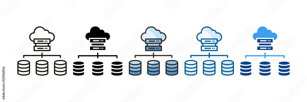 Data Server Icon Set Multiple Style Collection Data Server Icon Set Multiple Style Collection