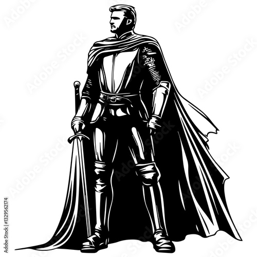 Knight Armor Silhouette – Symbol of Valor and Chivalry
