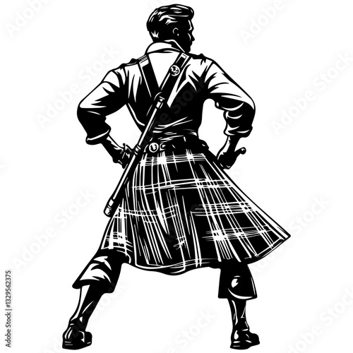 Celtic Warrior Silhouette – Symbol of Ancient Strength and Culture