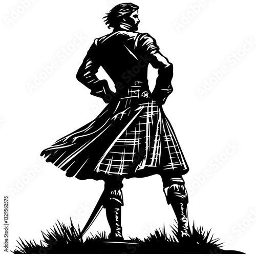 Celtic Warrior Silhouette – Symbol of Ancient Strength and Culture