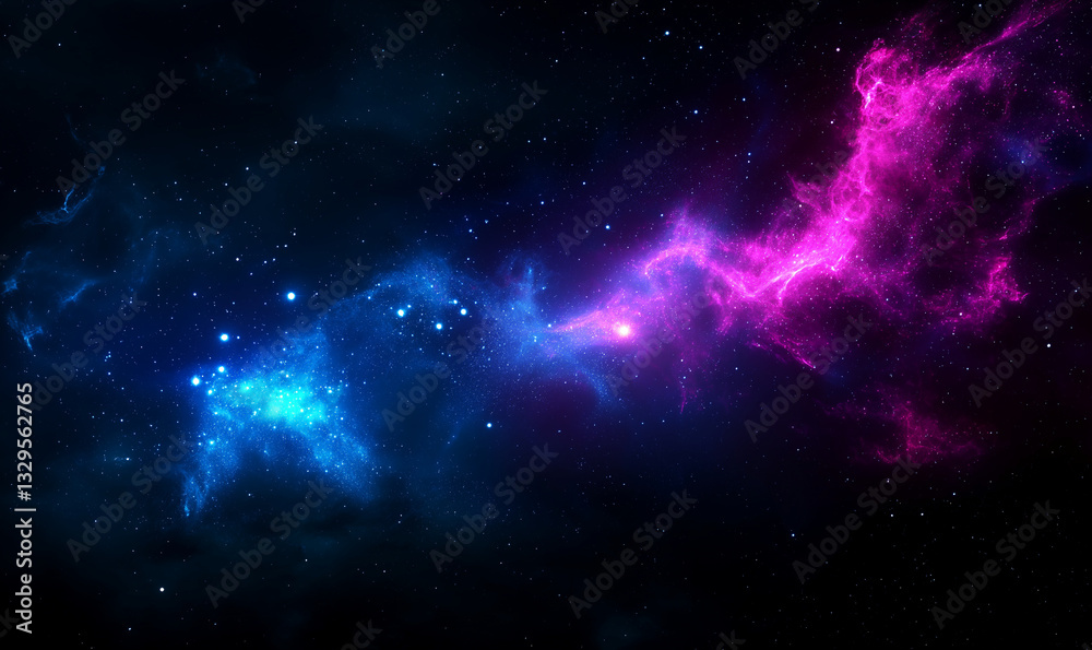 vibrant abstract background of space featuring stars and colorful nebulae in shades of blue and pink, evoking sense of wonder and exploration vibrant abstract background of space featuring stars and colorful nebulae in shades of blue and pink, evoking sense of wonder and exploration
