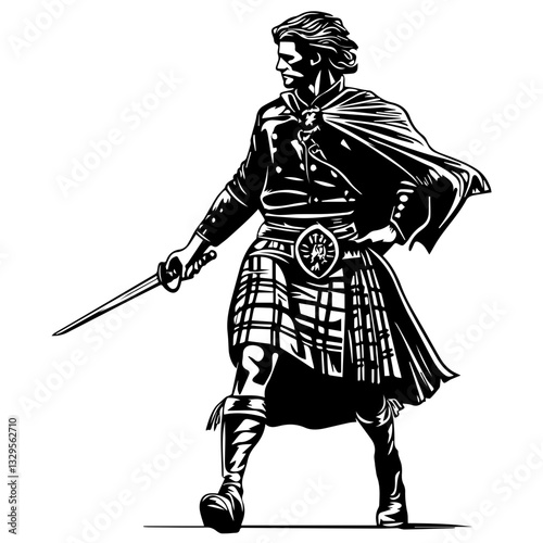 Celtic Warrior Silhouette – Symbol of Ancient Strength and Culture