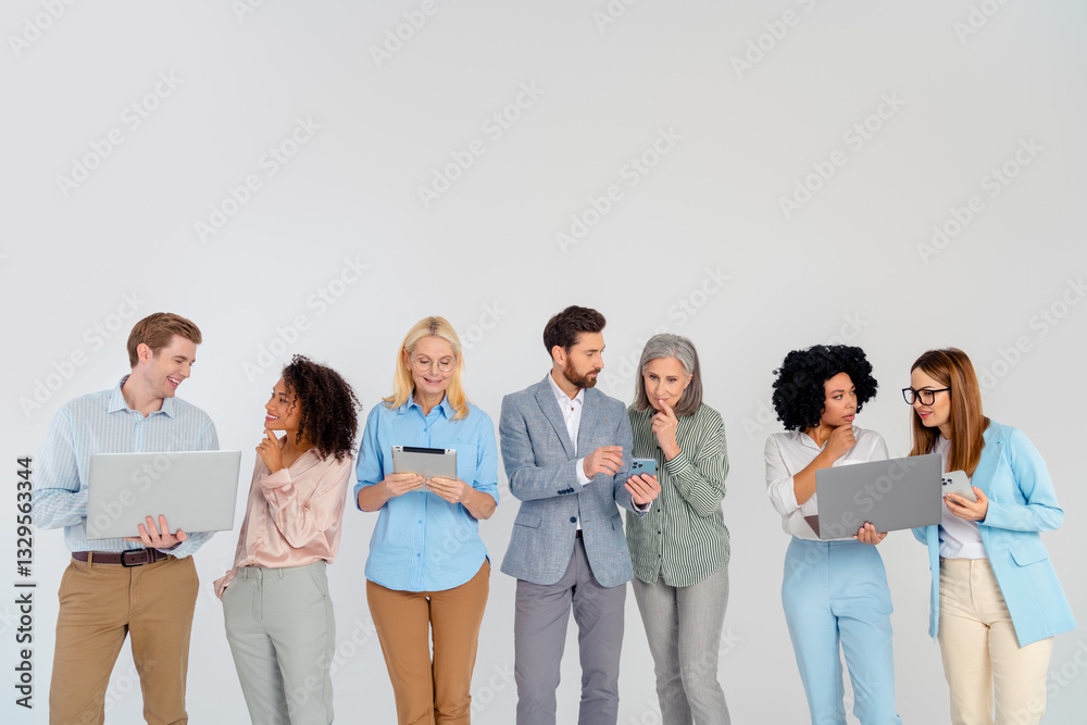 Group of diverse business professionals working collaboratively in the office