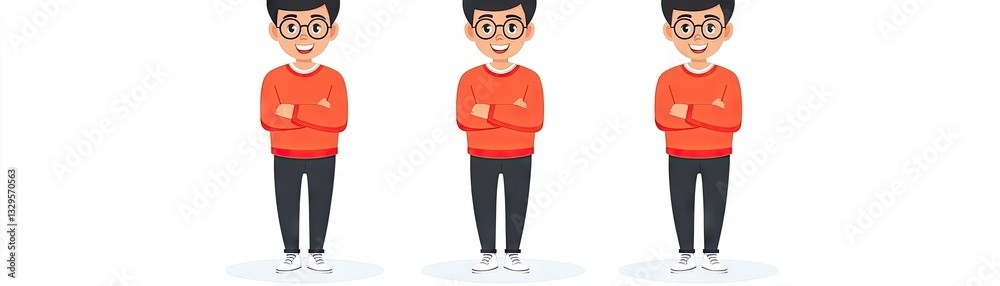 Three boys, arms crossed, white background, website design Three boys, arms crossed, white background, website design