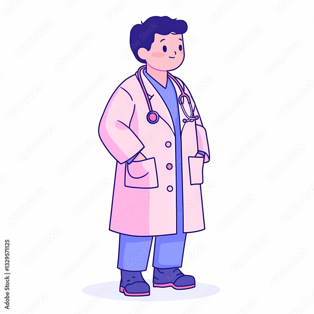 Doctor cartoon character Doctor cartoon character