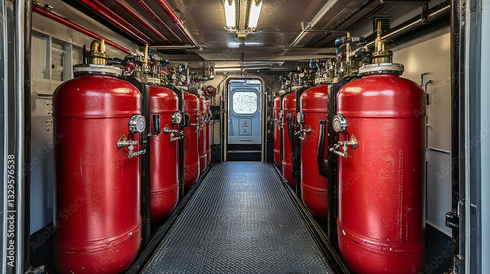 CO2 tanks for firefighting on cargo vessels CO2 tanks for firefighting on cargo vessels