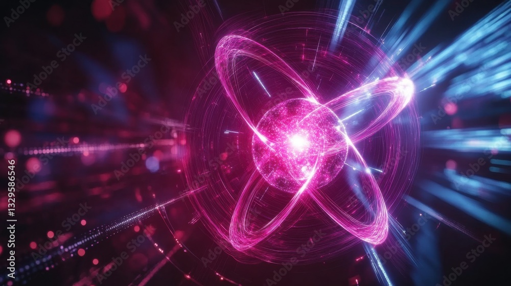 Obraz premium Quantum AI Predicting Cosmic Events Using Deep Learning