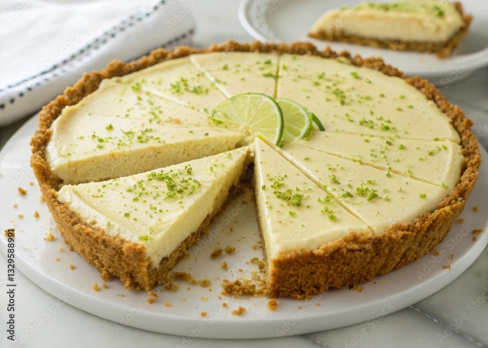 Baking a homemade key lime pie with a buttery graham cracker crust in a cozy kitchen environment for ultimate dessert delight Baking a homemade key lime pie with a buttery graham cracker crust in a cozy kitchen environment for ultimate dessert delight