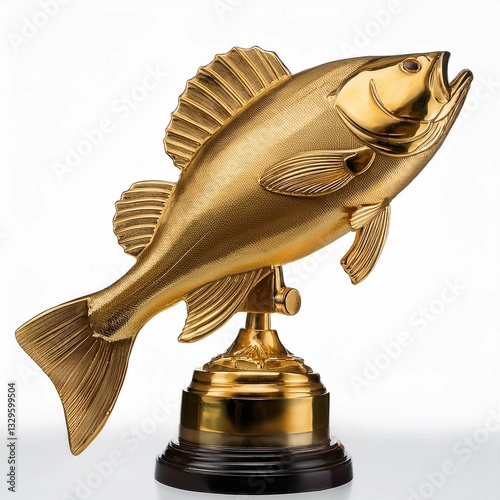Wallpaper Mural fish icon trophy isolated on white background Torontodigital.ca