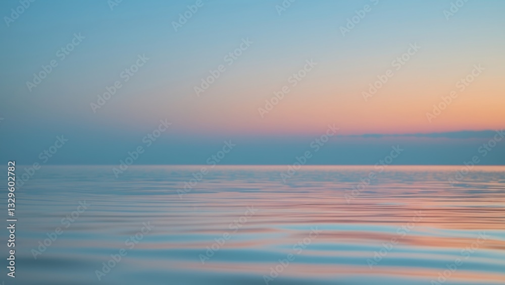 Obraz premium Harmonic blend of colors reflecting on serene waters at dusk