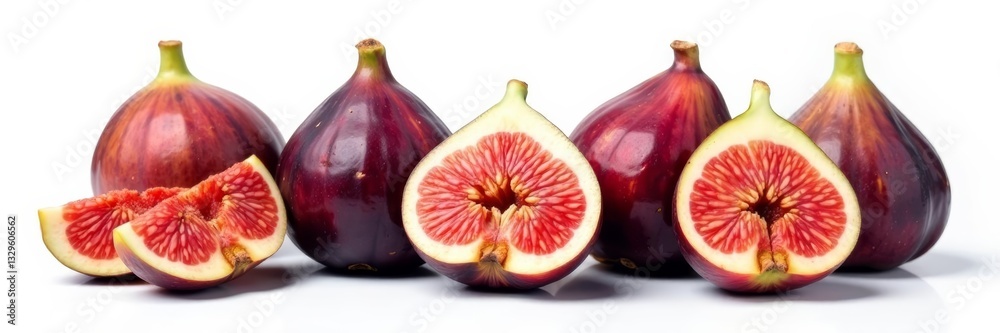 - Whole and sliced figs isolated on white backdrop, fig, seed, sweet - Whole and sliced figs isolated on white backdrop, fig, seed, sweet