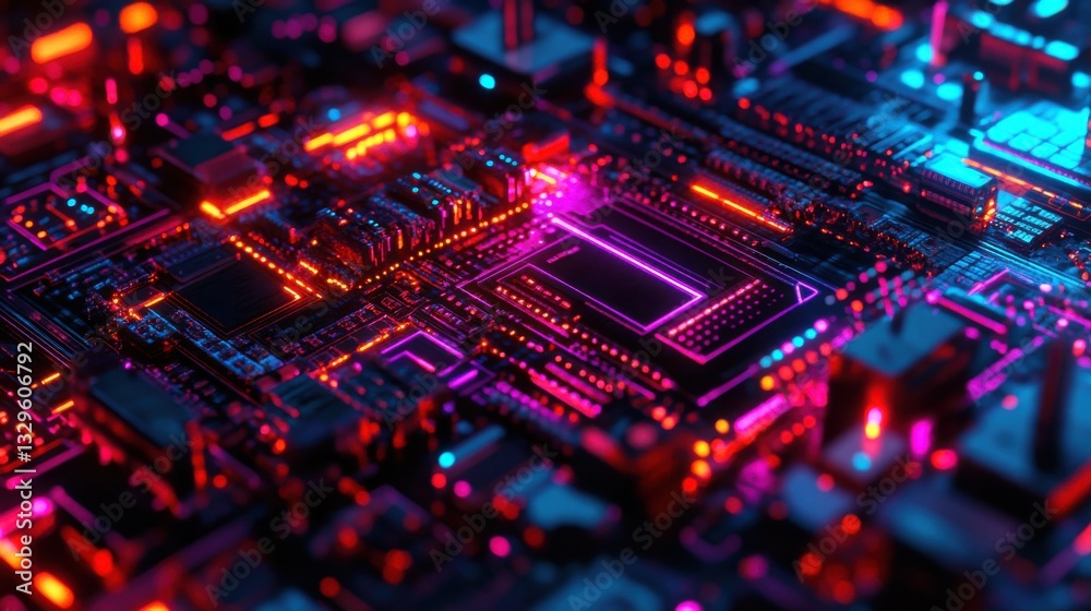 Close-up of Binary Qubits Floating in Futuristic Prison Close-up of Binary Qubits Floating in Futuristic Prison