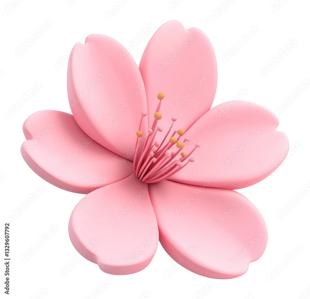 Fototapeta premium PNG Chubby cherry blossom flower illustration nature petals.