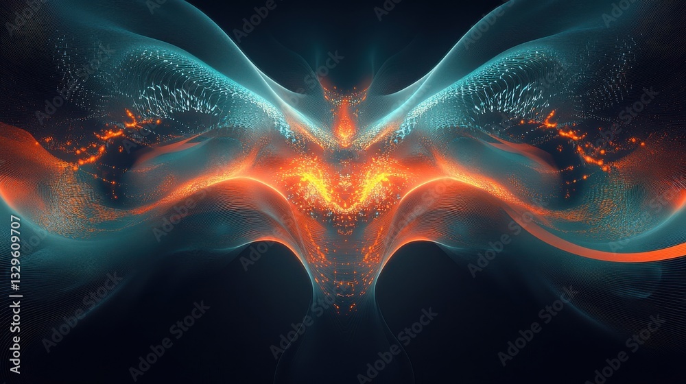 Fototapeta premium Futuristic Representation of Quantum Thermodynamics
