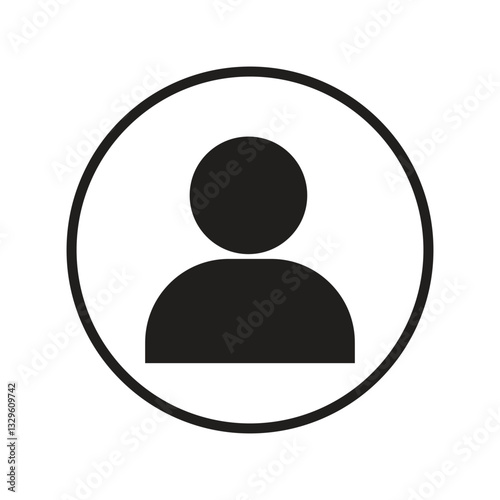 User icon in trendy flat style isolated